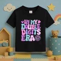 In My Double Digits Era Retro 10 Year Old 10th Birthday Toddler T-Shirt thumb 3
