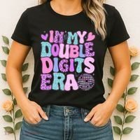 In My Double Digits Era Retro 10 Year Old 10th Birthday Women's T-Shirt thumb 2