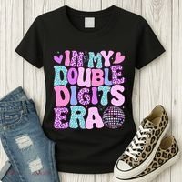 In My Double Digits Era Retro 10 Year Old 10th Birthday Women's T-Shirt thumb 3