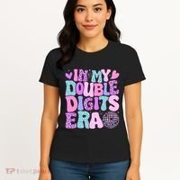 In My Double Digits Era Retro 10 Year Old 10th Birthday Women's T-Shirt thumb 4