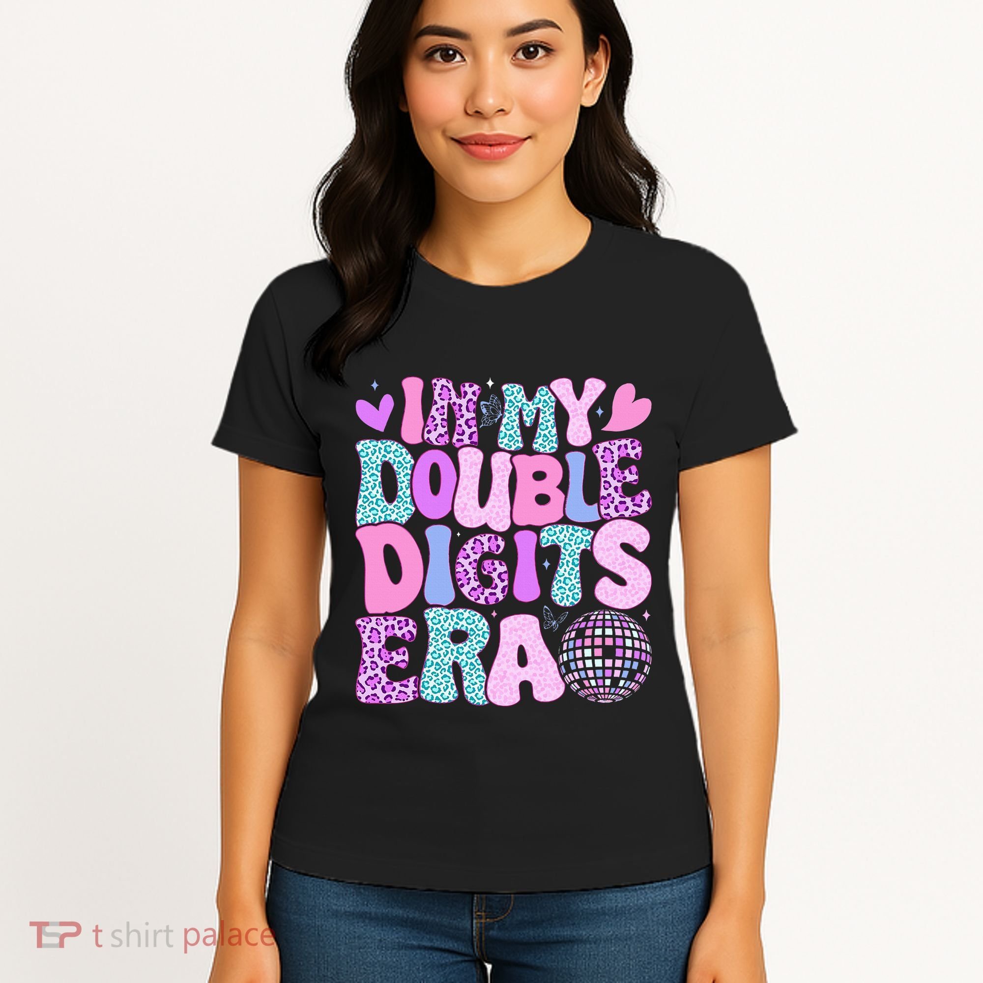 In My Double Digits Era Retro 10 Year Old 10th Birthday Women's T-Shirt