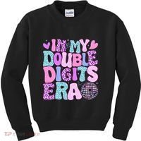 In My Double Digits Era Retro 10 Year Old 10th Birthday Kids Sweatshirt thumb 0