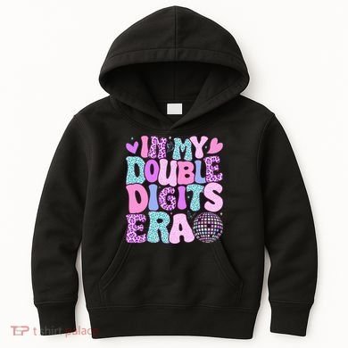 In My Double Digits Era Retro 10 Year Old 10th Birthday Kids Hoodie