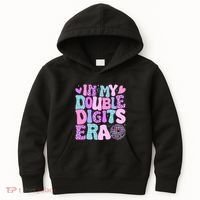In My Double Digits Era Retro 10 Year Old 10th Birthday Kids Hoodie thumb 0