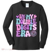In My Double Digits Era Retro 10 Year Old 10th Birthday Kids Long Sleeve Shirt thumb 0
