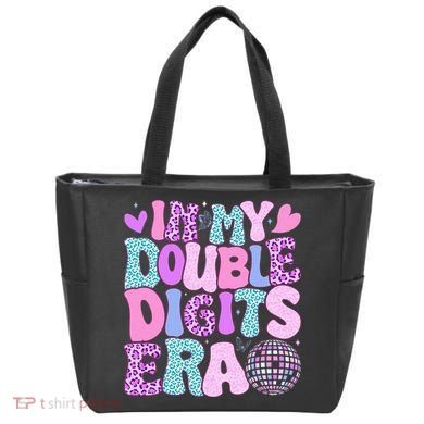 In My Double Digits Era Retro 10 Year Old 10th Birthday Tote Bag