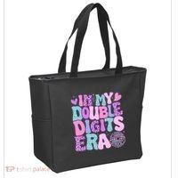 In My Double Digits Era Retro 10 Year Old 10th Birthday Tote Bag thumb 2