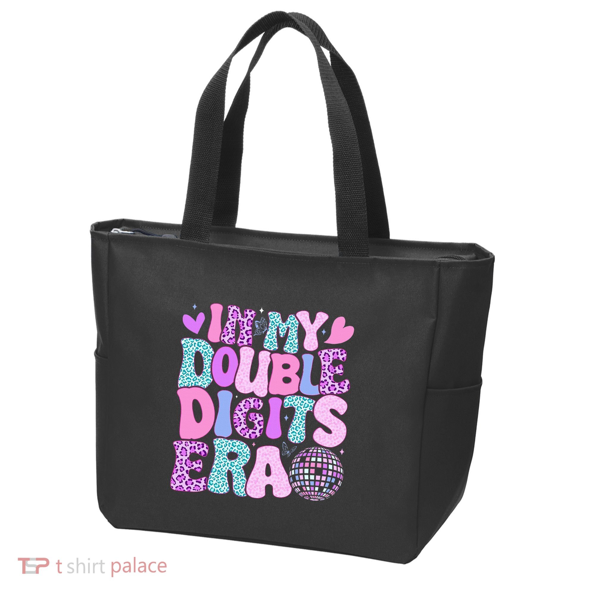 In My Double Digits Era Retro 10 Year Old 10th Birthday Tote Bag