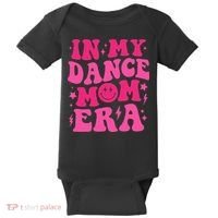 In My Dance Mom Era Groovy Sports Dance Mom Sweat Baby Bodysuit thumb 0