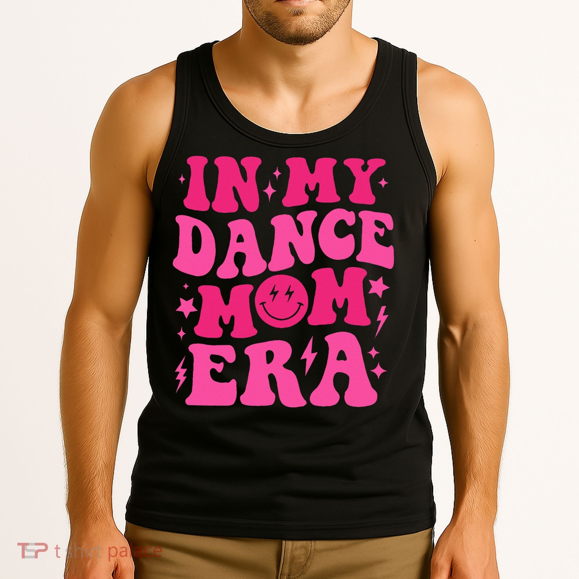 In My Dance Mom Era Groovy Sports Dance Mom Sweat Tank Top