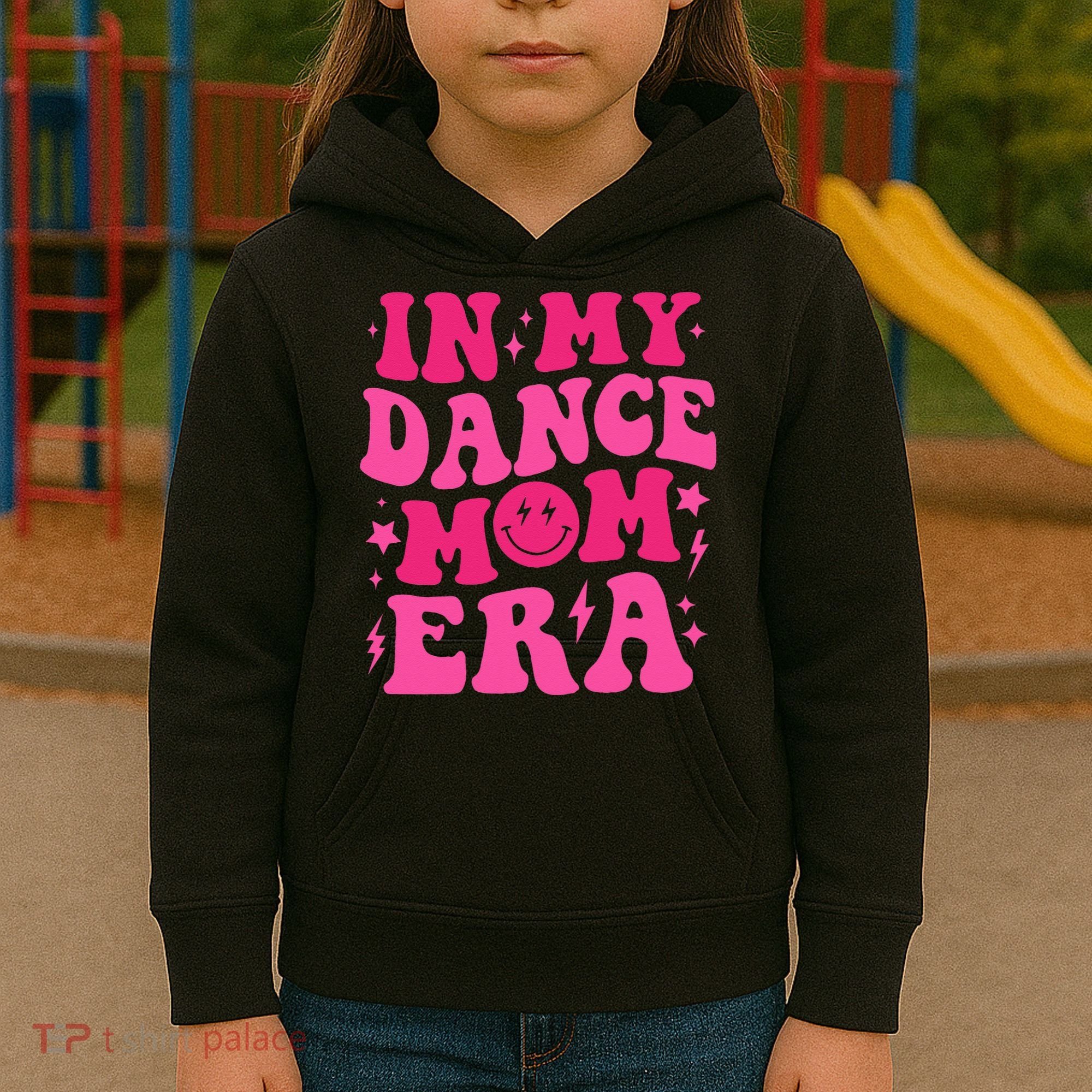 In My Dance Mom Era Groovy Sports Dance Mom Sweat Kids Hoodie