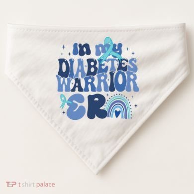 In My Diabetes Warrior Era USA-Made Doggie Bandana