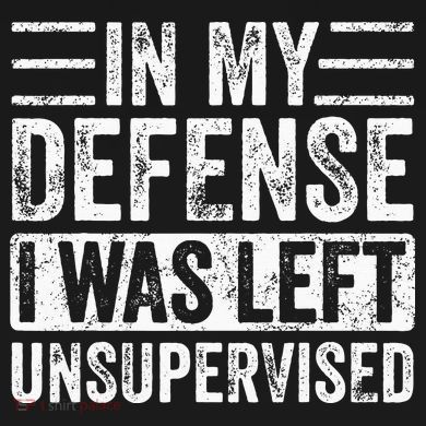 In My Defense I Was Left Unsupervised Funny Retro Vintage Flat Bill Trucker Hat