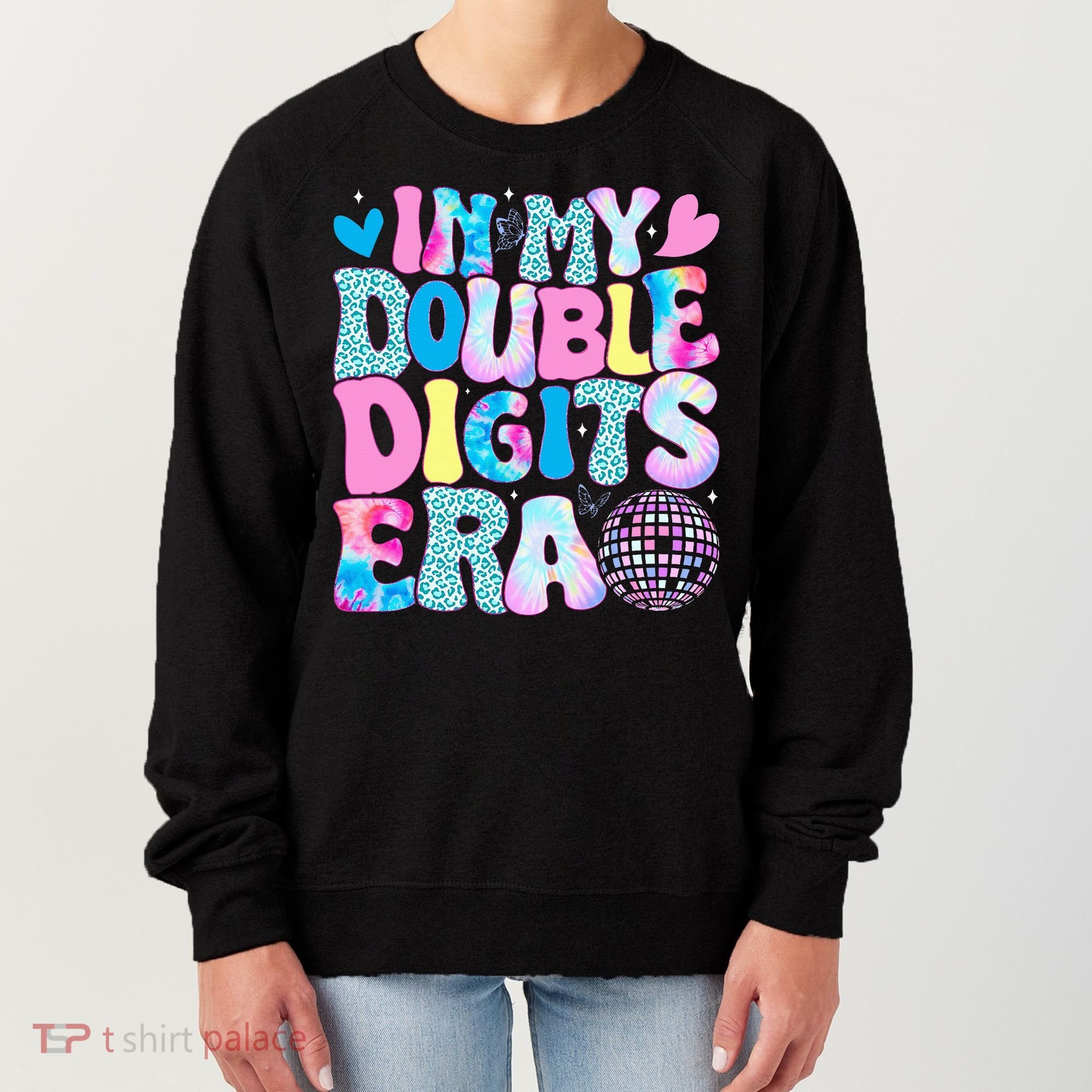 In My Double Digits Era Retro 10 Year Old 10th Birthday Women's Sweatshirt
