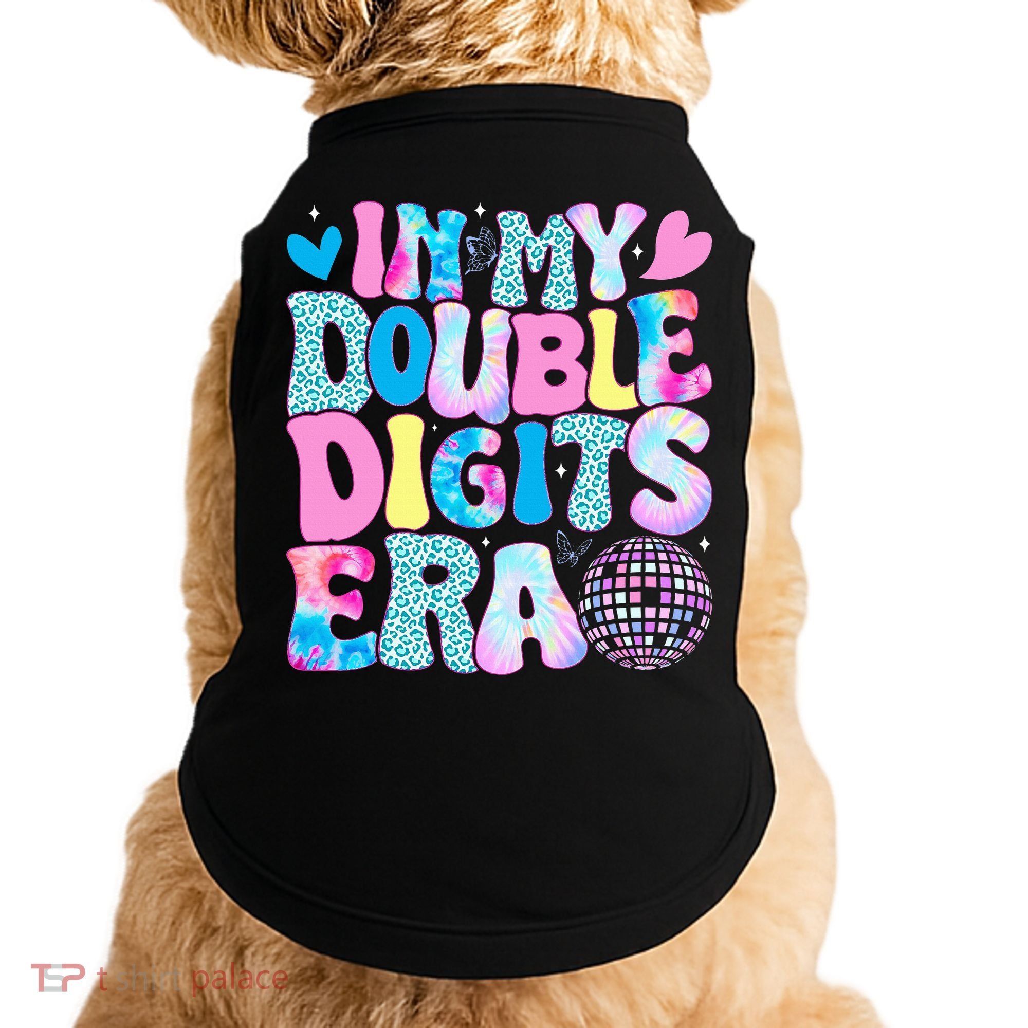In My Double Digits Era Retro 10 Year Old 10th Birthday Doggie Tank