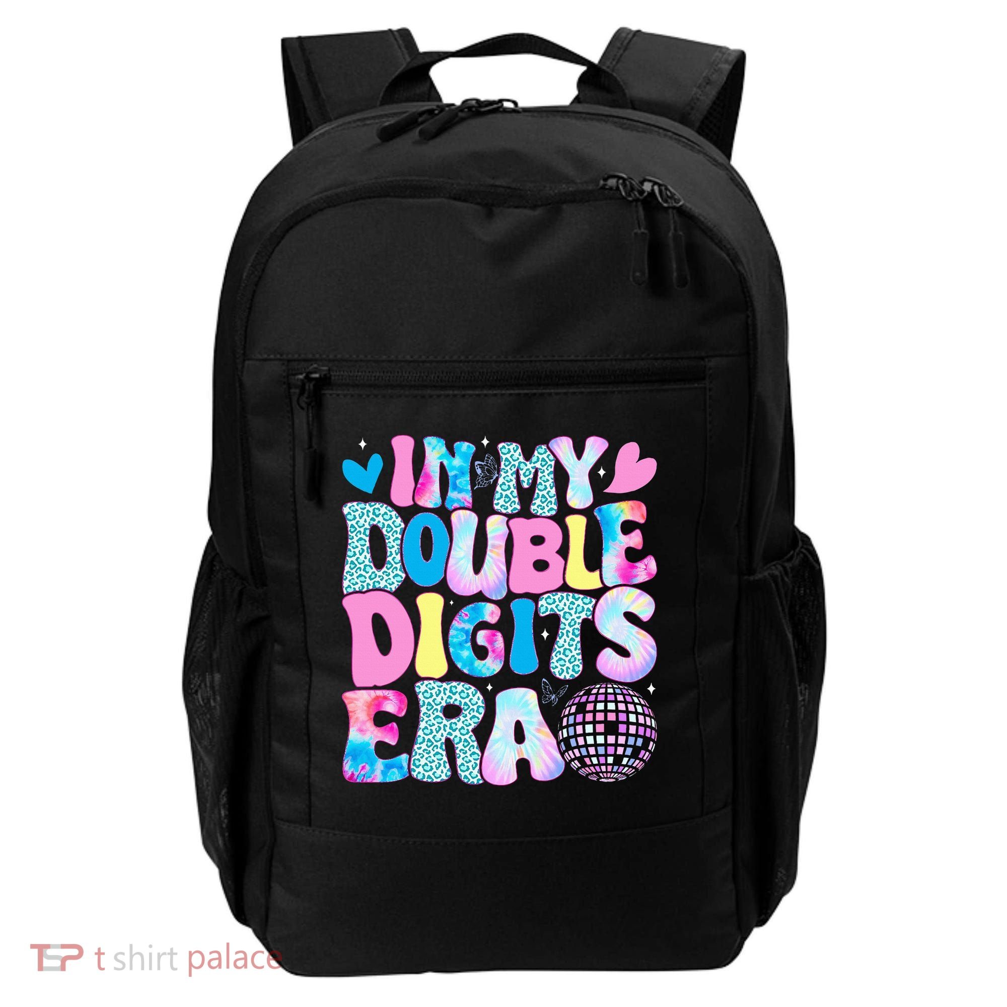 In My Double Digits Era Retro 10 Year Old 10th Birthday Backpack
