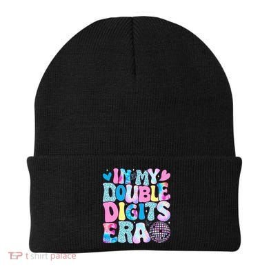 In My Double Digits Era Retro 10 Year Old 10th Birthday Beanie