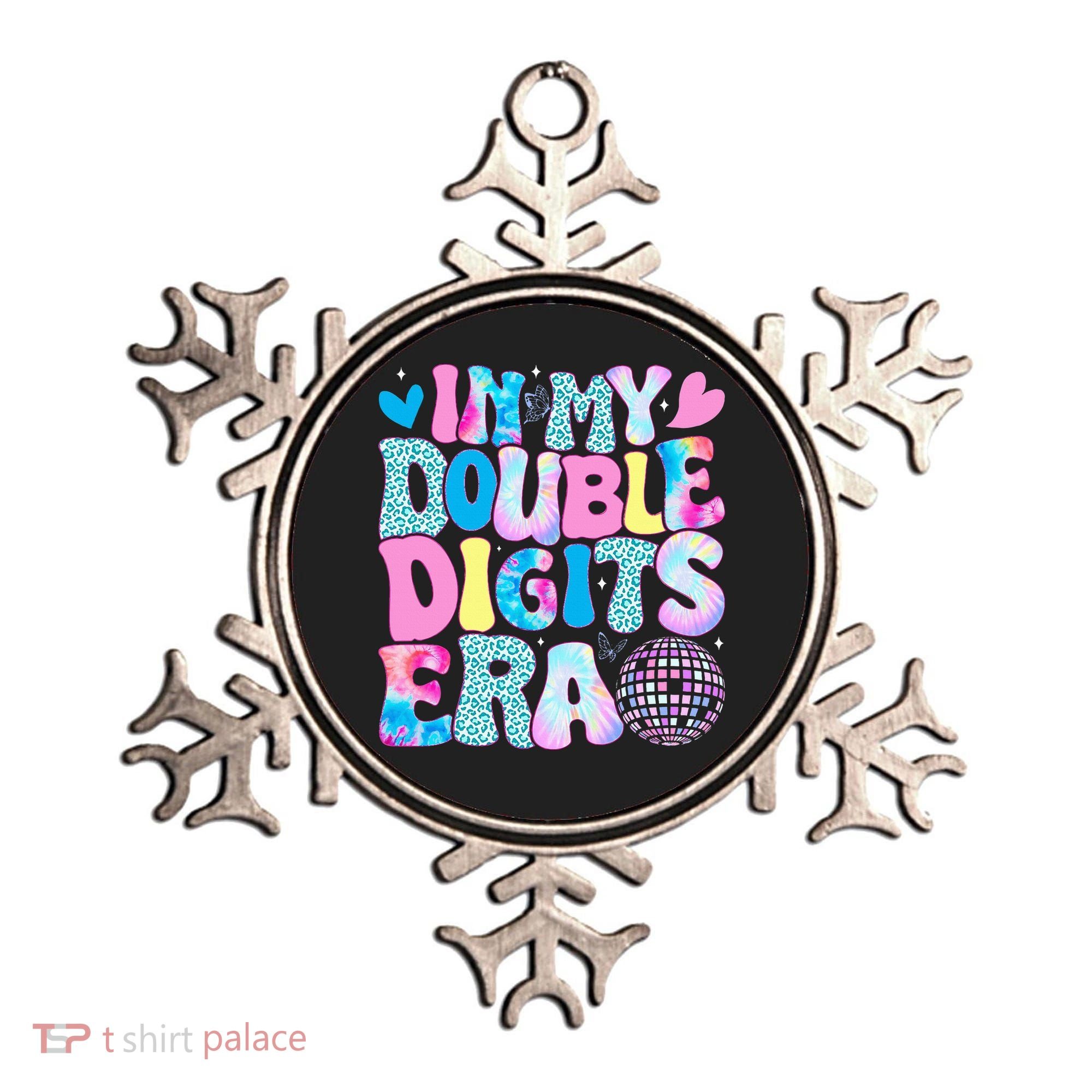 In My Double Digits Era Retro 10 Year Old 10th Birthday Ornament