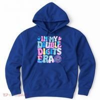 In My Double Digits Era Retro 10 Year Old 10th Birthday Hoodie thumb 0