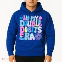 In My Double Digits Era Retro 10 Year Old 10th Birthday Hoodie thumb 2
