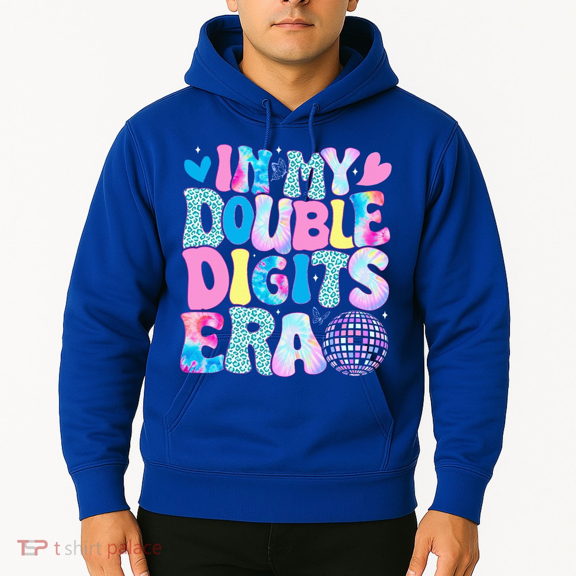 In My Double Digits Era Retro 10 Year Old 10th Birthday Hoodie