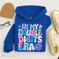 In My Double Digits Era Retro 10 Year Old 10th Birthday Hoodie thumb 4