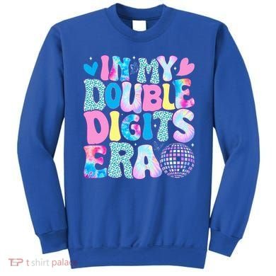 In My Double Digits Era Retro 10 Year Old 10th Birthday Sweatshirt