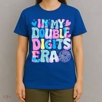 In My Double Digits Era Retro 10 Year Old 10th Birthday T-Shirt thumb 4