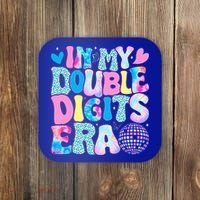 In My Double Digits Era Retro 10 Year Old 10th Birthday Coaster thumb 0