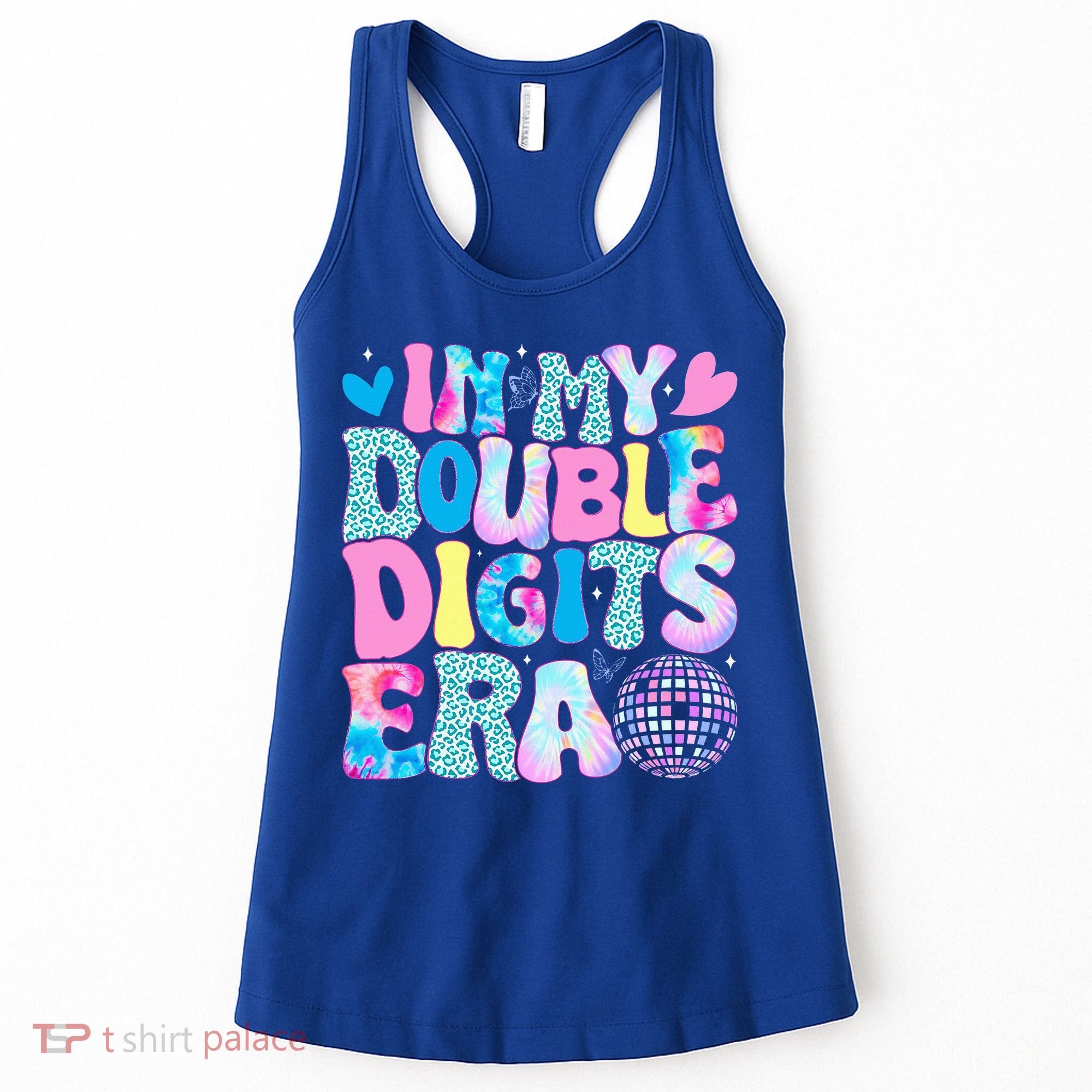 In My Double Digits Era Retro 10 Year Old 10th Birthday Women's Tank Top