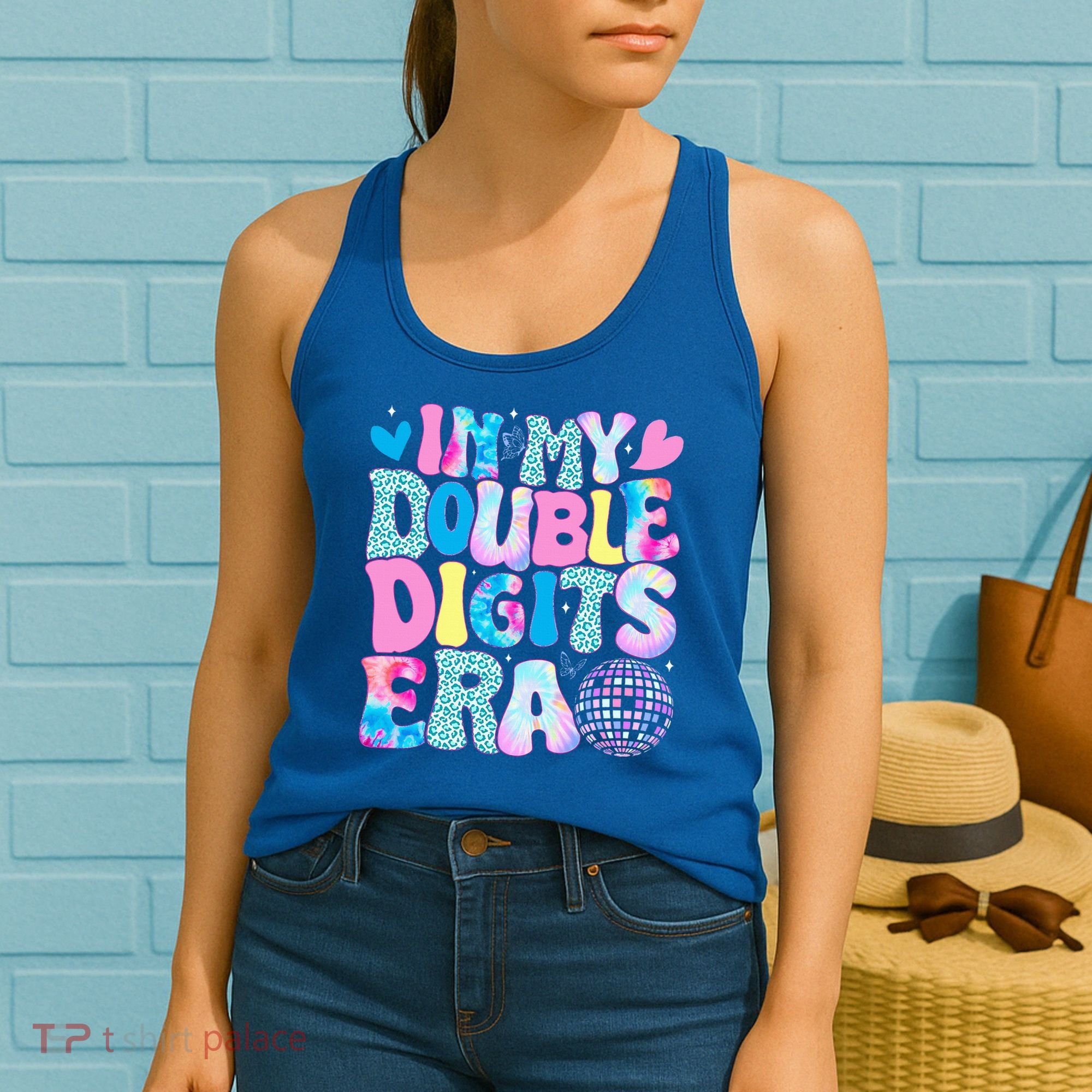 In My Double Digits Era Retro 10 Year Old 10th Birthday Women's Tank Top