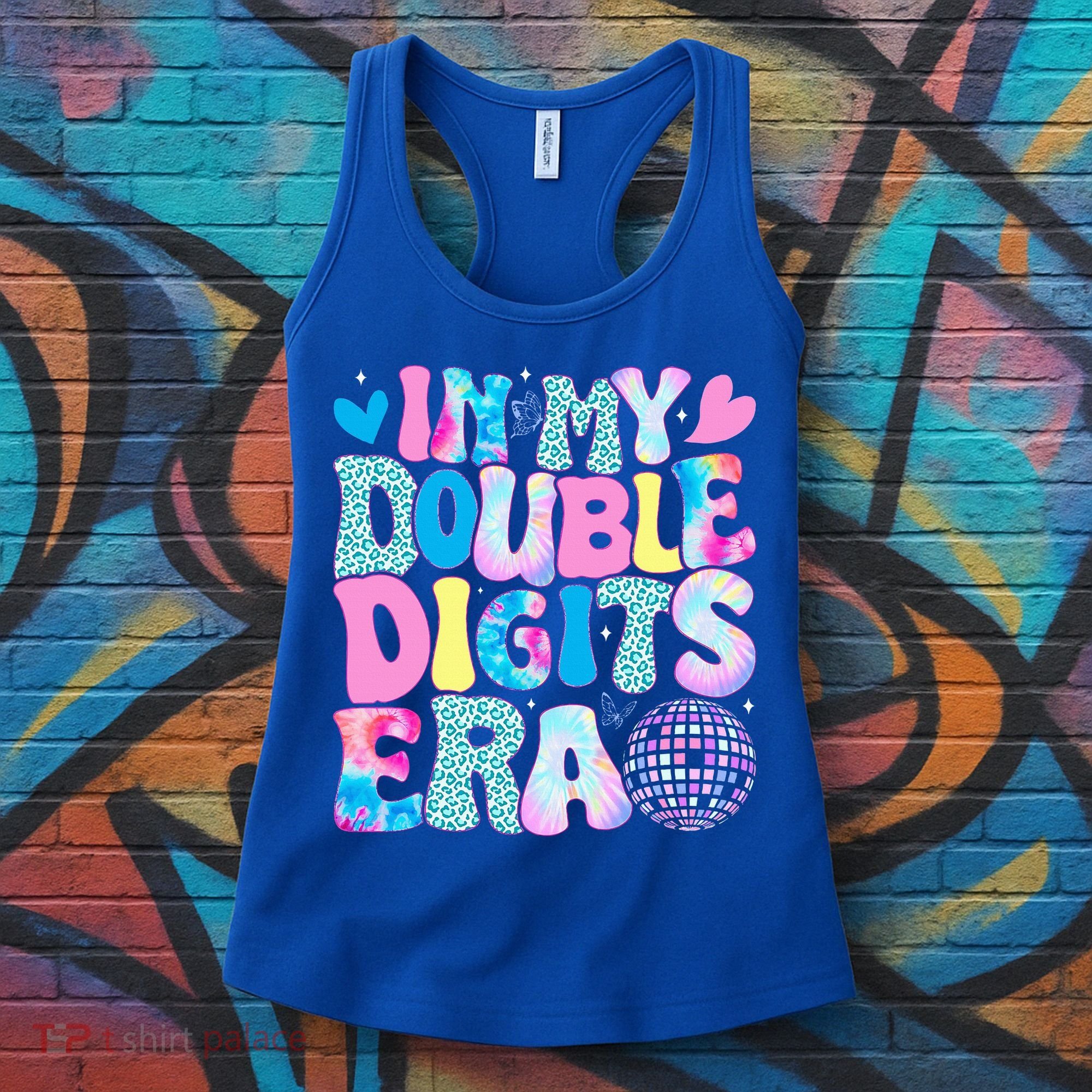 In My Double Digits Era Retro 10 Year Old 10th Birthday Women's Tank Top