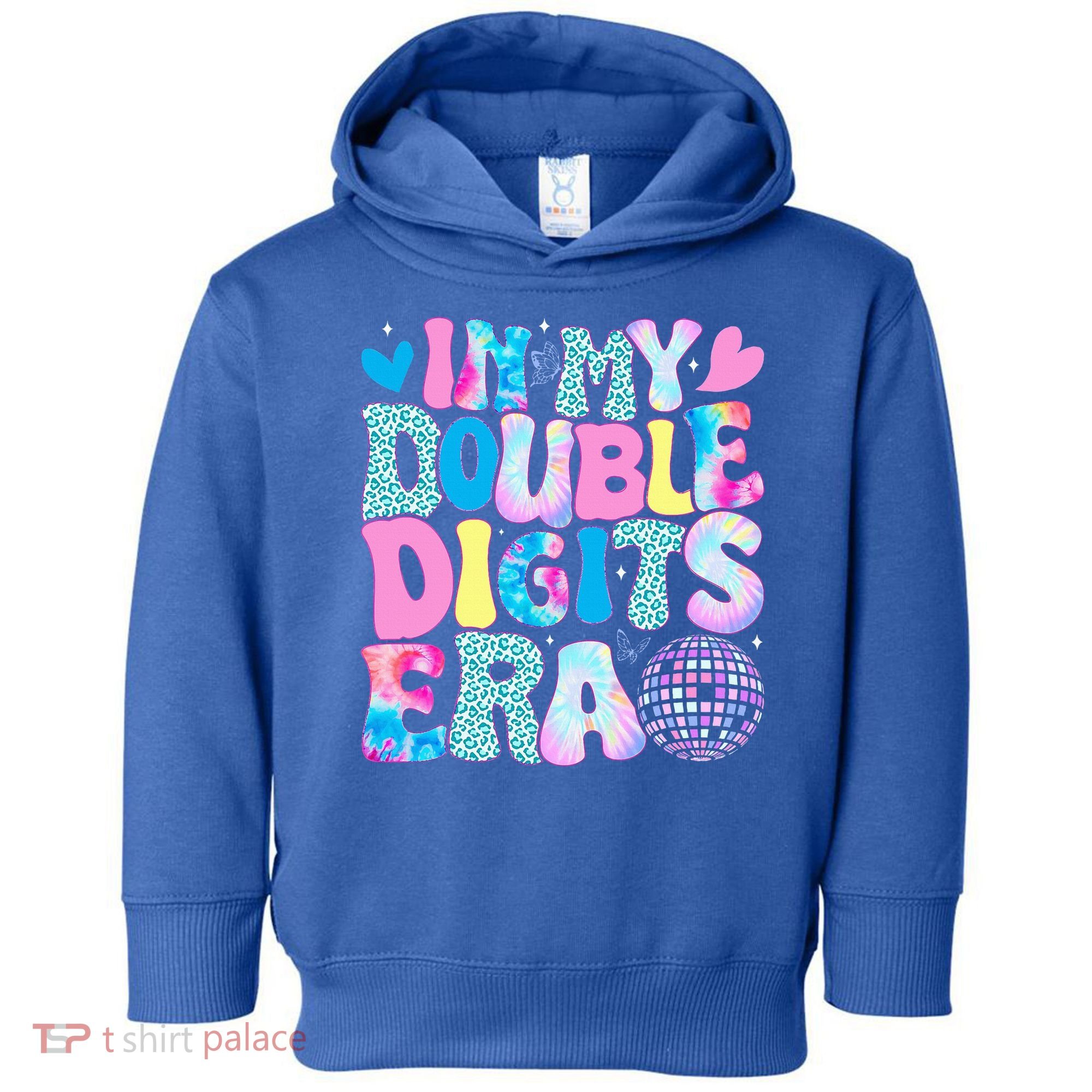 In My Double Digits Era Retro 10 Year Old 10th Birthday Toddler Hoodie