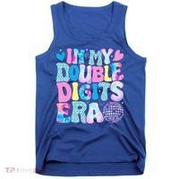 In My Double Digits Era Retro 10 Year Old 10th Birthday Tank Top thumb 0