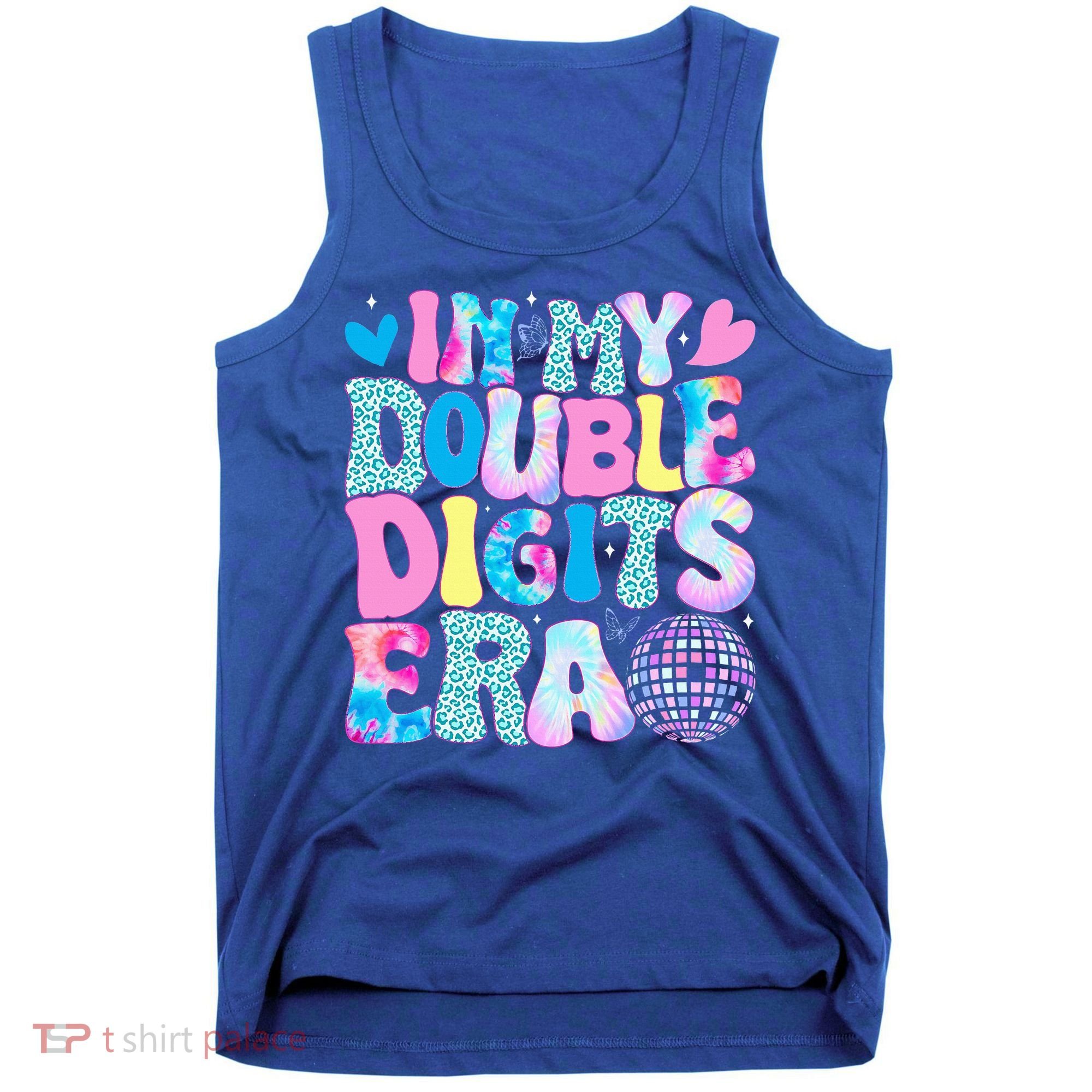 In My Double Digits Era Retro 10 Year Old 10th Birthday Tank Top