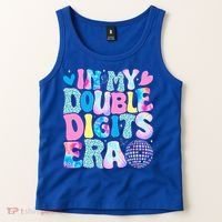 In My Double Digits Era Retro 10 Year Old 10th Birthday Tank Top thumb 2