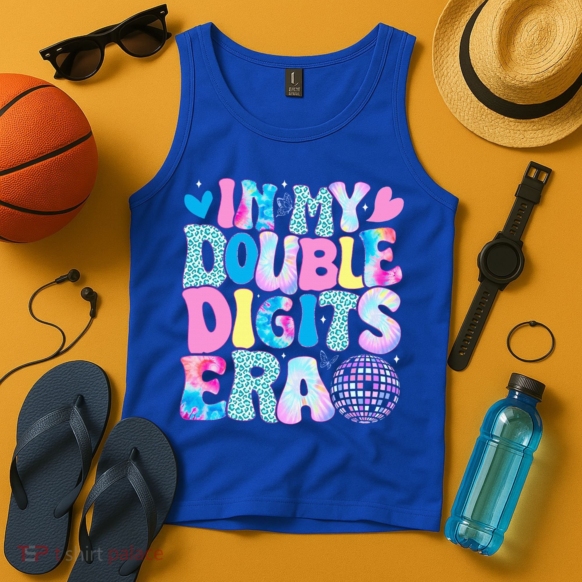 In My Double Digits Era Retro 10 Year Old 10th Birthday Tank Top