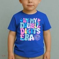 In My Double Digits Era Retro 10 Year Old 10th Birthday Toddler T-Shirt thumb 2