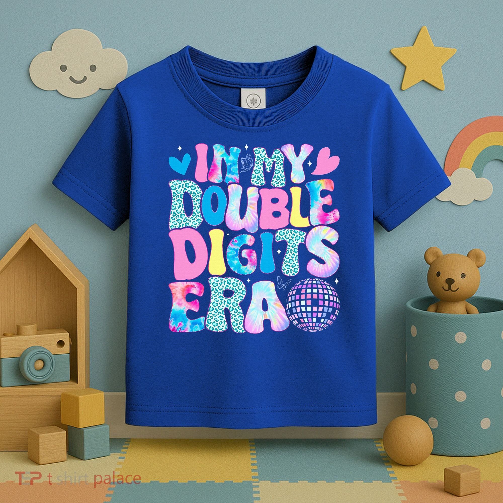 In My Double Digits Era Retro 10 Year Old 10th Birthday Toddler T-Shirt