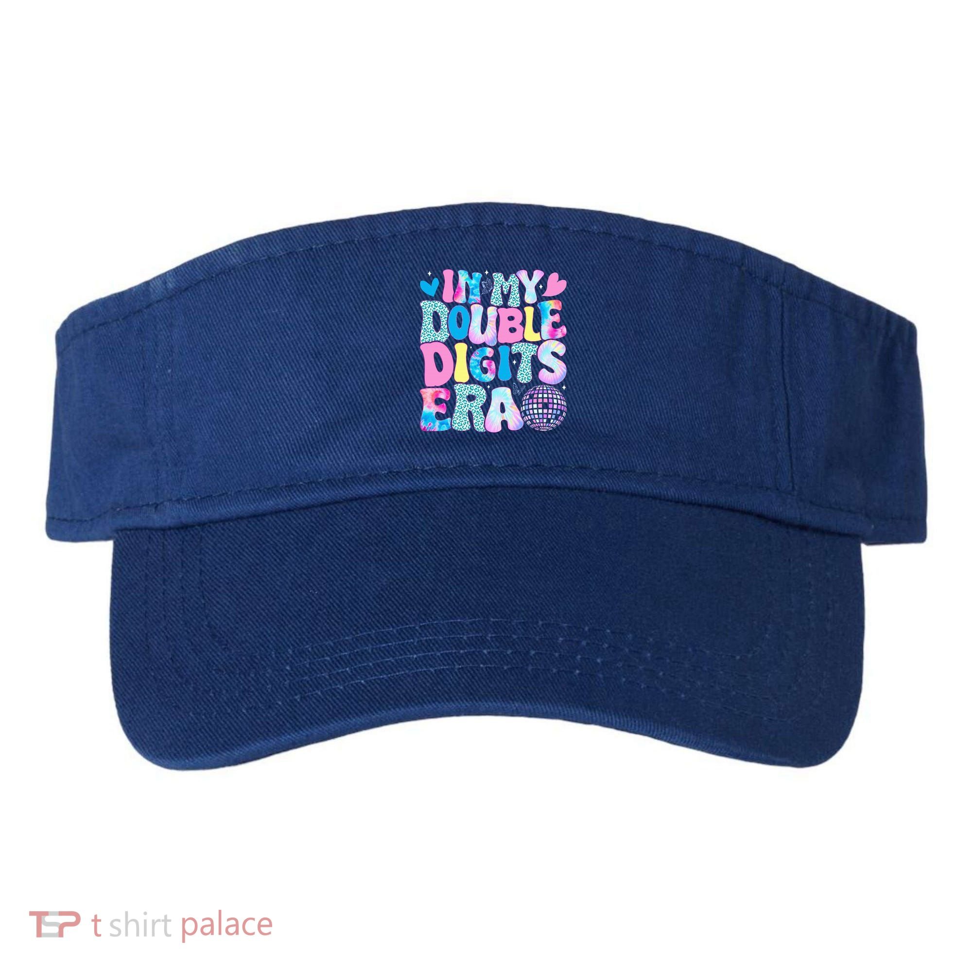 In My Double Digits Era Retro 10 Year Old 10th Birthday Visor