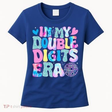In My Double Digits Era Retro 10 Year Old 10th Birthday Women's T-Shirt
