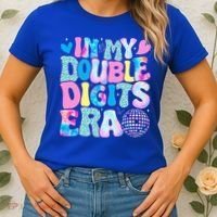 In My Double Digits Era Retro 10 Year Old 10th Birthday Women's T-Shirt thumb 2