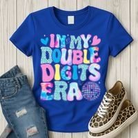 In My Double Digits Era Retro 10 Year Old 10th Birthday Women's T-Shirt thumb 3