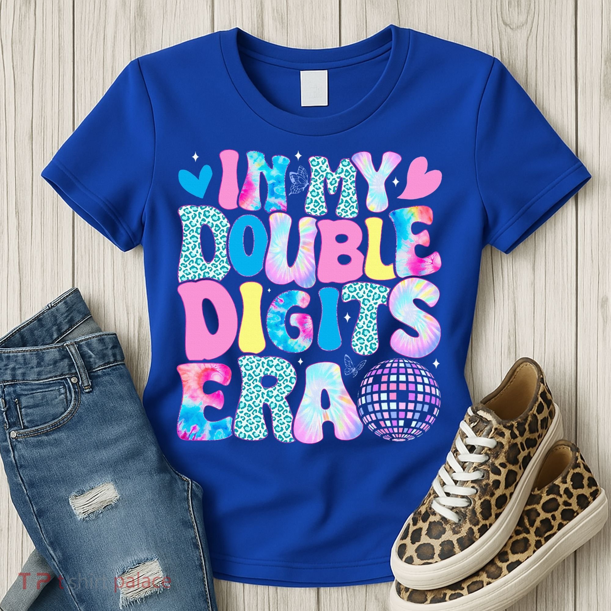 In My Double Digits Era Retro 10 Year Old 10th Birthday Women's T-Shirt