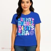 In My Double Digits Era Retro 10 Year Old 10th Birthday Women's T-Shirt thumb 4