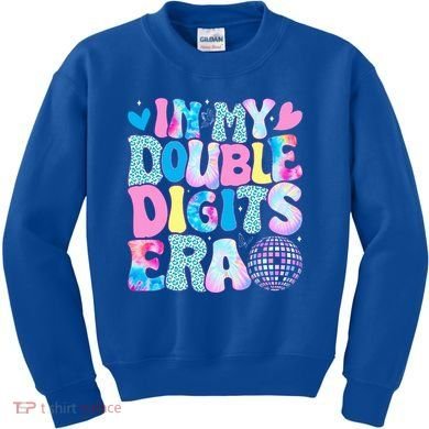 In My Double Digits Era Retro 10 Year Old 10th Birthday Kids Sweatshirt
