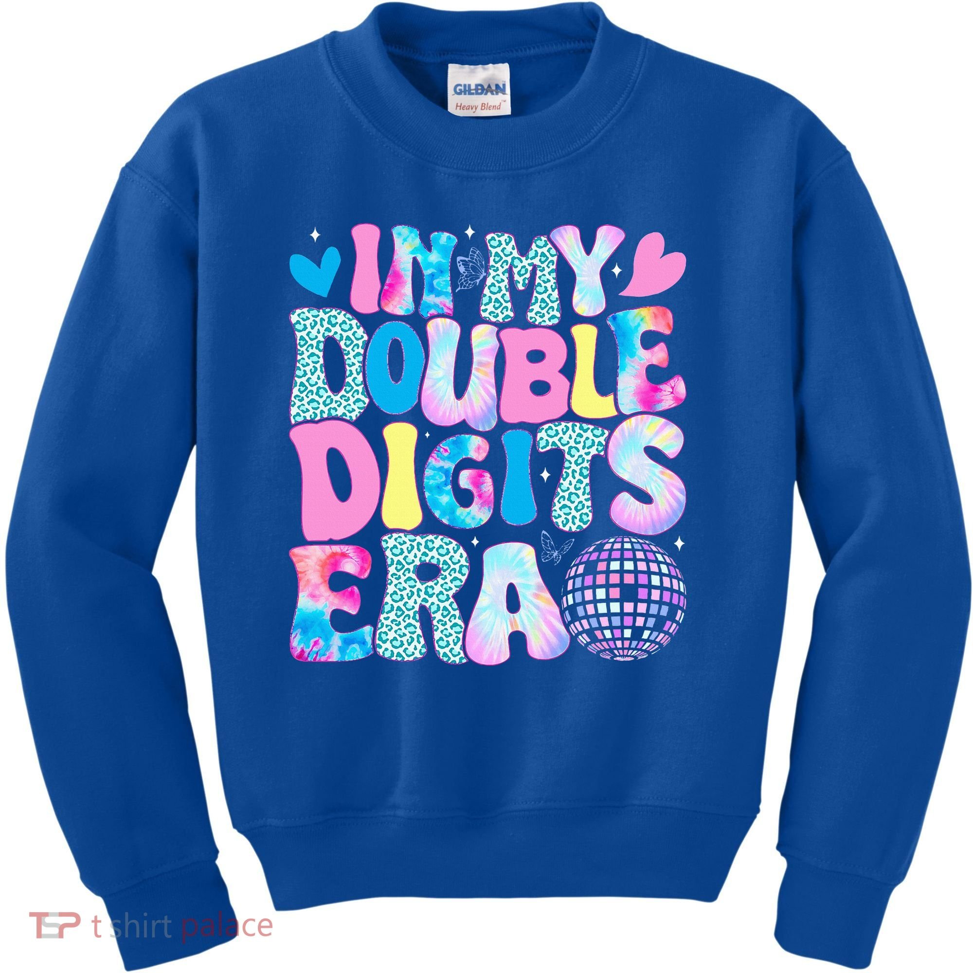 In My Double Digits Era Retro 10 Year Old 10th Birthday Kids Sweatshirt