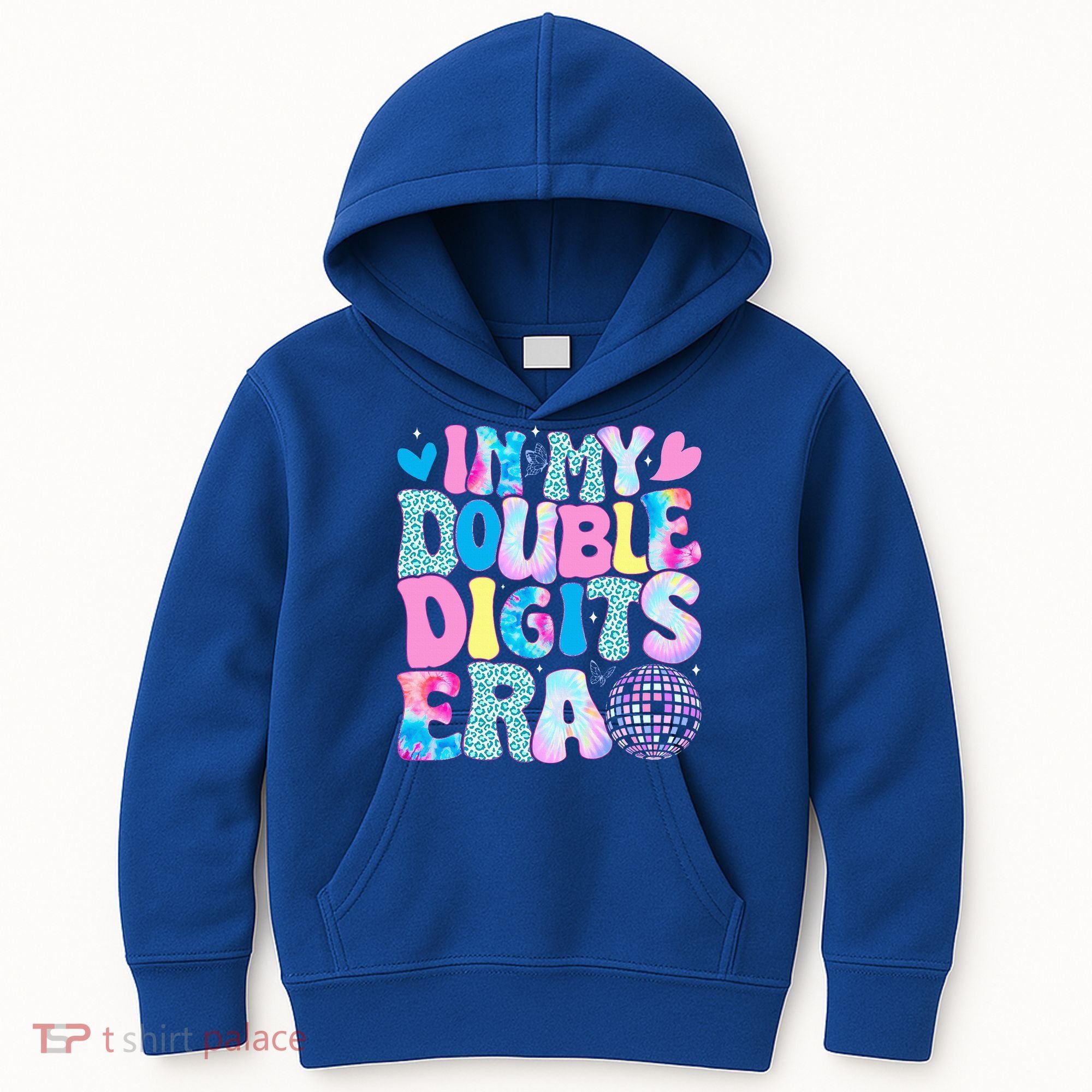 In My Double Digits Era Retro 10 Year Old 10th Birthday Kids Hoodie