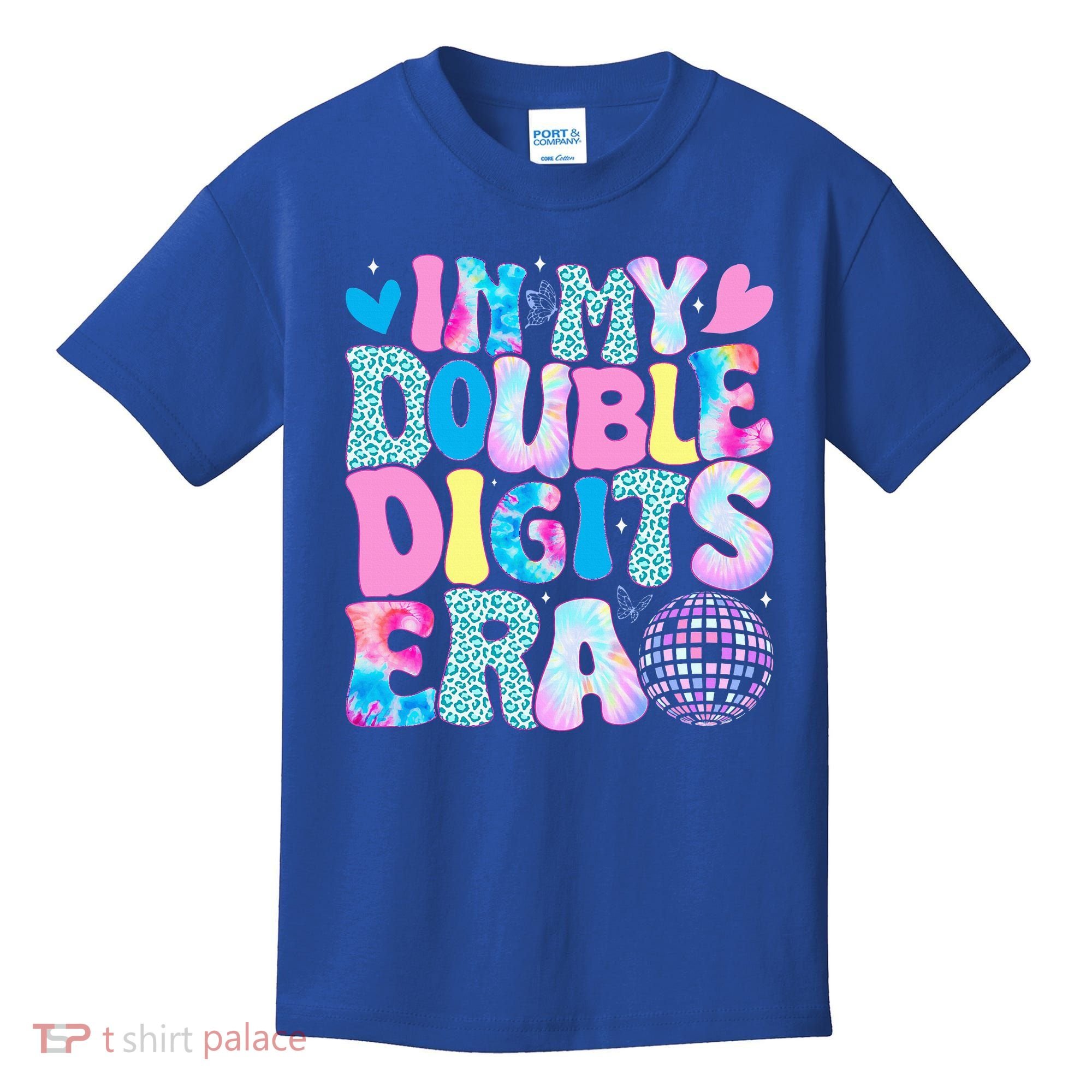 In My Double Digits Era Retro 10 Year Old 10th Birthday Kids T-Shirt