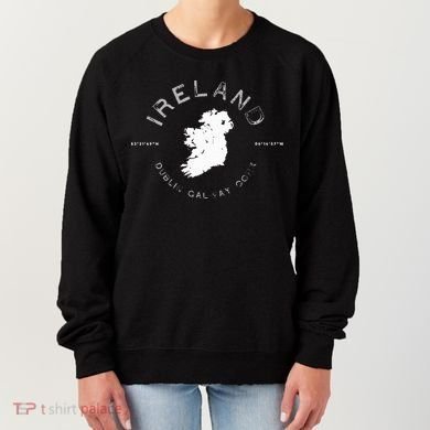 Ireland Map Dublin Galway Cork Graphic Women's Sweatshirt